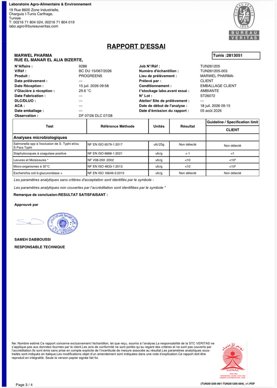 Produit fabriqué par Labo Marwel Pharma